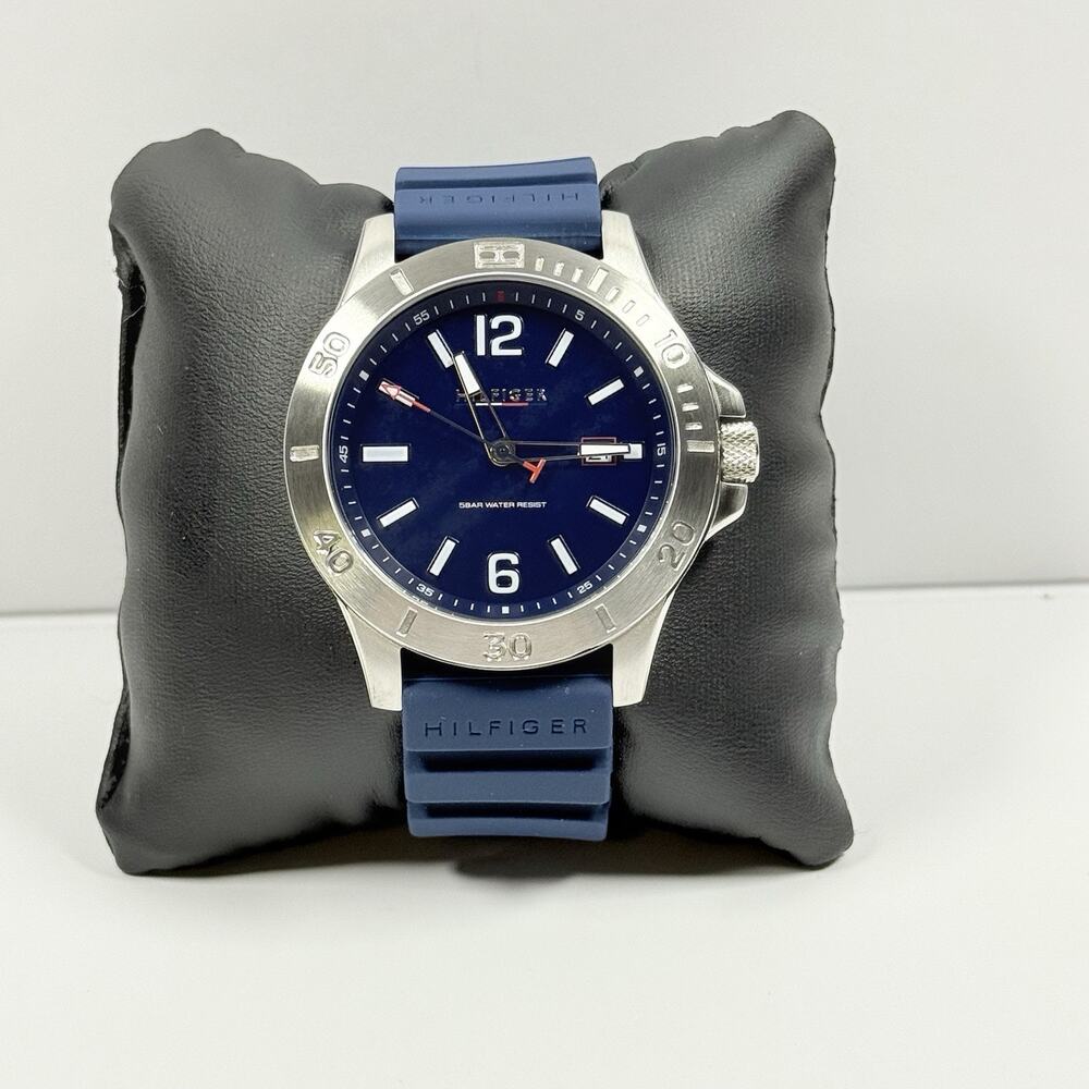Tommy Hilfiger Ryan Silicone Strap Blue Dial Men's Watch 1791991